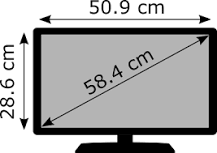 ¿Qué mesura tiene un monitor de 23 pulgadas?