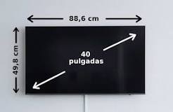 ¿Cuánto mide un televisor de 46 pulgadas?